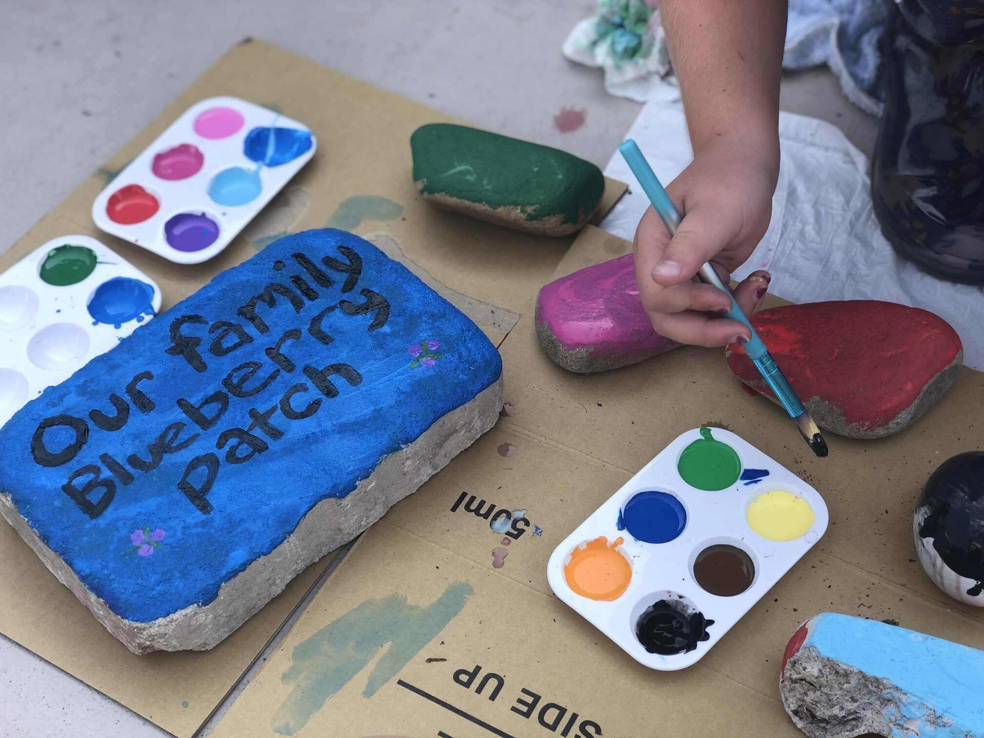 painted rock garden example