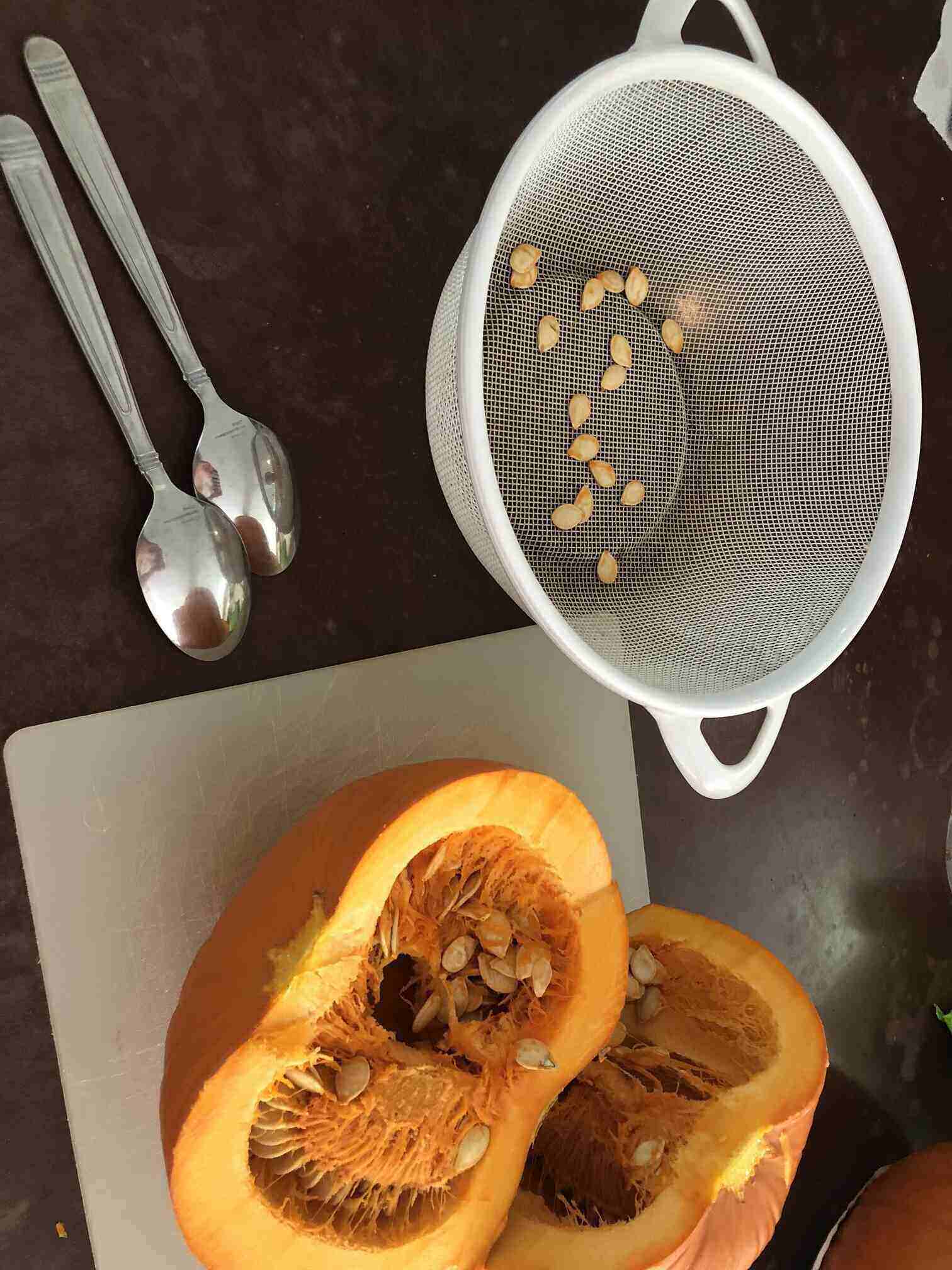 inside of fresh pumpkin